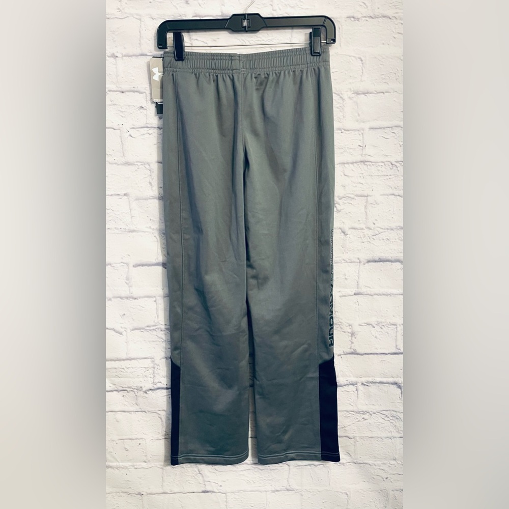 Under Armour Warm Up Pants Size M Grey And Black Plus Logo - Picture 6 of 7